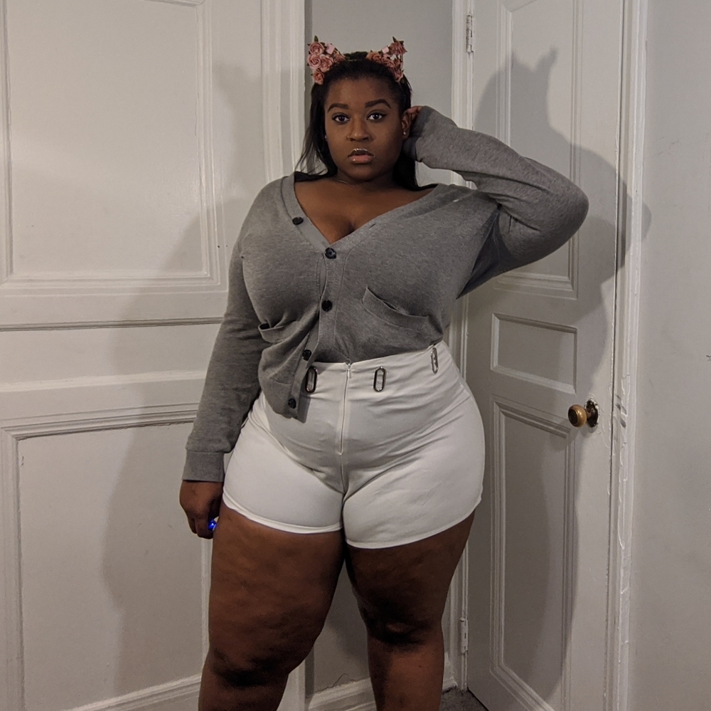 Woven Ivory Shorts
